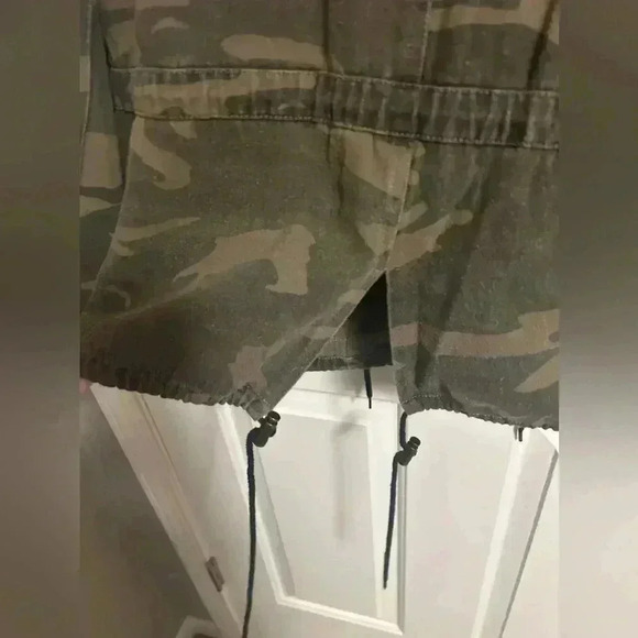 BLANK NYC Brigade Camo Military Jacket Coat Olive Army Green Brown Combo Small - Picture 6 of 6